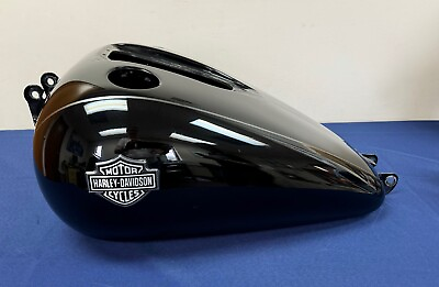 #ad Harley Davidson FXDWG Dyna Wide Glide Fuel Tank Vivid Blk MedSilver Pinstripe #2