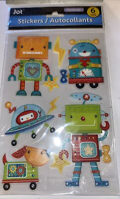 #ad NEW Puffy Robots Scrapbbooking Stickers By Jot $15 Purchase FREE Shipping