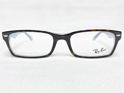 #ad NEW Ray Ban RB5206 5023 Mens Havana Azure Rectangle Eyeglasses Frames 52 18 140