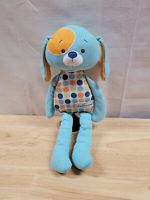 #ad Baby Ganz Plush Wheatberries Puppy Dog Spotted Blue Lovey Doll 14quot;