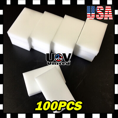 #ad 100x Magic Sponge Eraser Melamine Cleaning Foam Home House Auto Cleaning Tool