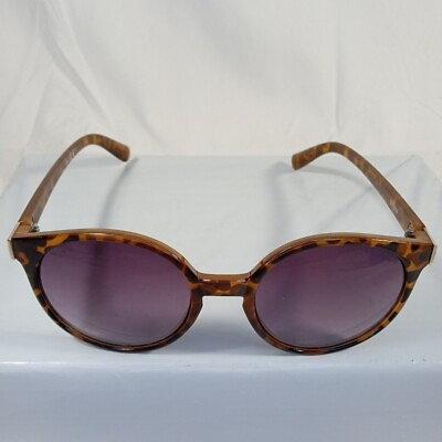 #ad Cat.2 Cateye Sunglasses Tortoise Shell Mottled Color Frames Purple Lens Catseye $13.97
