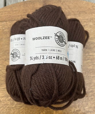 #ad Woolzee Yarn Lot 3 Skeins Earth Terra Tierra 10.5 oz 222 Yards Acrylic Wool Poly