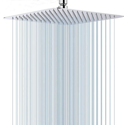 #ad 8 10 12 Inch High Pressure Rainfall Shower Head Stainless Steel Spray Faucet