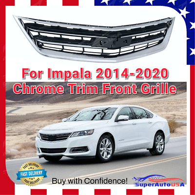 #ad Fits Chevrolet Impala 2014 2020 Chrome Trim Upper Front Grill 1Pc Bumper Grille