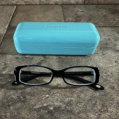 #ad Tiffany amp; Co TF 2049 B 8055 Black Teal Women#x27;s Eyeglasses Frame w Case 50 16 135