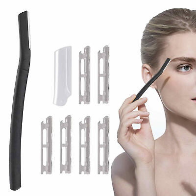 #ad Eyebrow Razor W 6 Blade Eye Brow Epilation Hair Removal Cutters Safety Razor