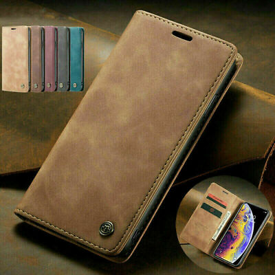 #ad Magnetic Leather Wallet Retro Case For iPhone 12 Pro Max 14 13 Mini 15 Pro