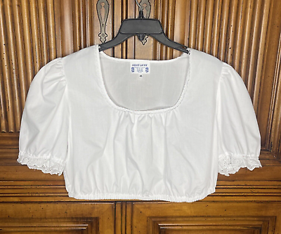 #ad Ernst Light Womens Top Extra Large XL EU 46 White German Traditional Costume