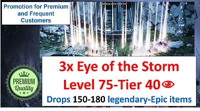 #ad Outriders 3x Eye of the Storm Drops150 Legenday level 75 Tier 40 PS4 PS5 Xbox PC