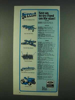 #ad 1978 Ford Ad 134 Plow 354 Planter 195 Tractor