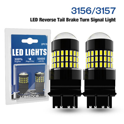 #ad 2x 3157 LED Bulbs Turn Signal Backup Reverse Light 3156 3057 Super White 6000K
