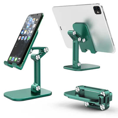 #ad Three Sections Foldable Desk Mobile Phone Holder For Flexible Table Desktop