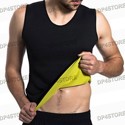 #ad HOT Men Neoprene Faja Redu Vest Black Sauna Sweat Shirt Shaper Slimming Wraps US