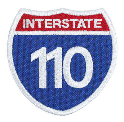 #ad Interstate 110 Freeway Embroidered Patch Iron On Sew On for Jacket Backpack Hat