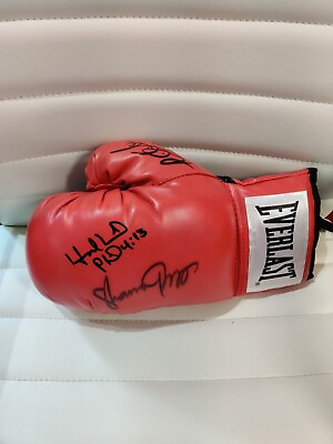 #ad 3X SIGNED Everlast Boxing Glove Evander Holyfield Riddik Bowe Shannon Brighs