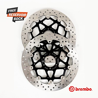 #ad Brembo Floating Front Brake Disc Pair to fit Mondial 999 Piega 2003