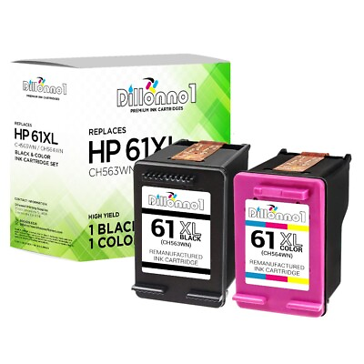 #ad 2PK Replacement for HP 61XL Ink Cartridge 1 Black amp; 1 Color 4500 4501 4502 5530