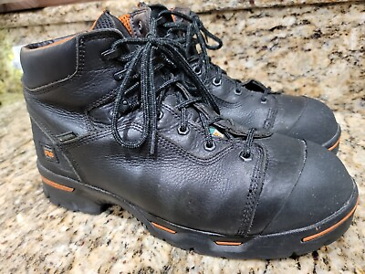 #ad Timberland Pro Endurance 6quot; Steel Toe Black Puncture Res Work Boots Mens 11.5M