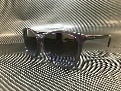 #ad COACH HC8271U 55354Q Transparent Purple Square Women#x27;s 57 mm Sunglasses