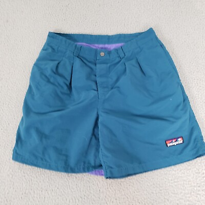 #ad VINTAGE Patagonia River Shorts Mens 34 Blue Outdoor Board Shorts Performance 6IN $235.00