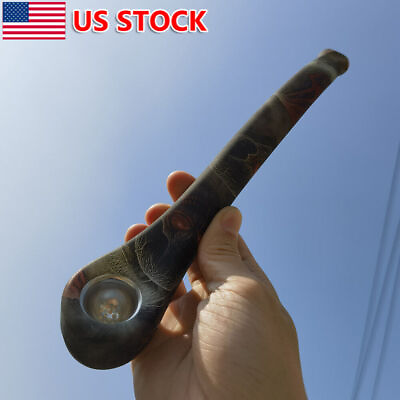 #ad 9.3quot; Silicone Black Unbreakable Hand Pipes Silicone Smoking Pipe Glass Bowl