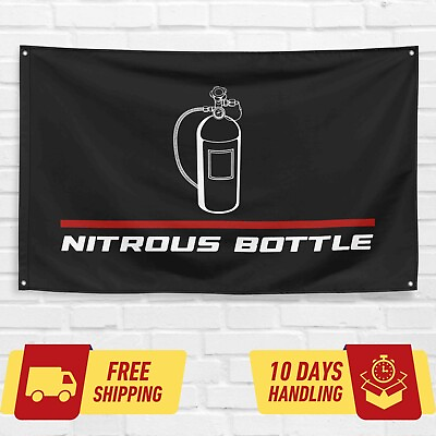 #ad Nitrous Bottle Tank Auto Part 3x5 ft Flag Car Garage Birthday Gift Banner