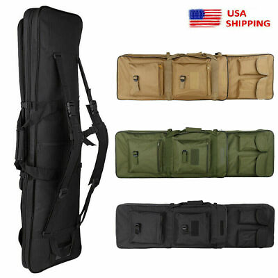 #ad Tactical Rifle Carbine Gun Bag Padded Case Outdoor Soft Hunting Backpack Range