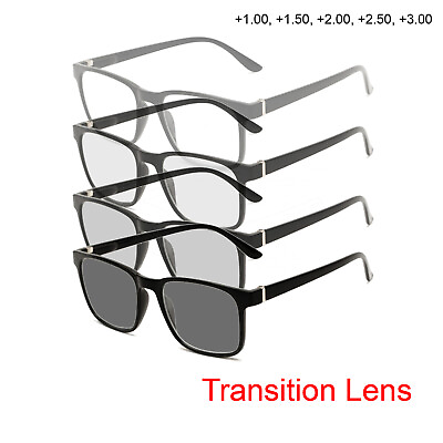 #ad Men Transition Photochromic Nerd Geek Reading Glasses Sunglasses 1.0 3.0 UV400 $22.99