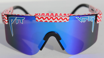 #ad PIT VIPER The Yankee Noodle Sunglasses USA Red White Blue Shield NEW
