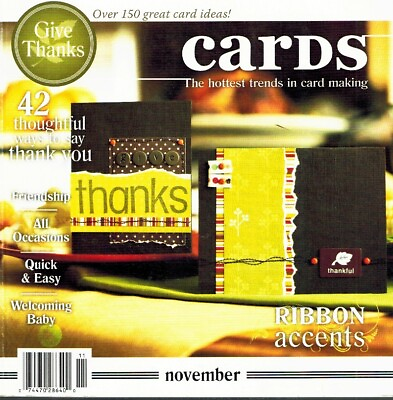 #ad CARDS THE HOTTEST TRENDS IN CARD MAKING NOV. VOL. 1 ISSUE 8 2006 SINGLE ISSUE