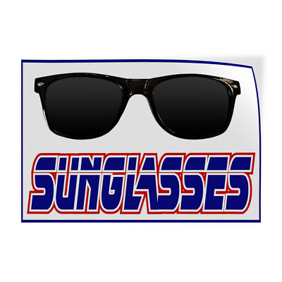 #ad Decal Stickers Sunglasses Vinyl Store Sign Label Business