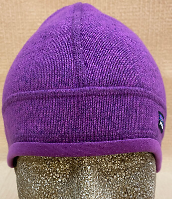 #ad VTG Ski Snow Hat PATAGONIA Fleece Beanie Purple Medium Style No. 29220 Fall 2013