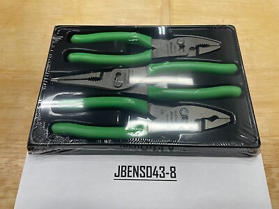 #ad Snap on Tools USA NEW GREEN 3pc Soft Grip Slip Joint Pliers Lot Set PL347ACFG