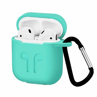 #ad Bastex Teal Waterproof AirPods Silicone Case Protective Cover for AirPods