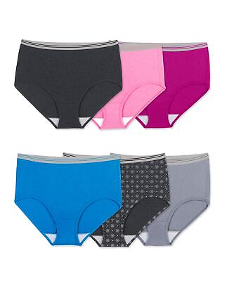 #ad Fruit of the Loom womens Fit for Me Plus Size Underwear Brief Cotton Assorted