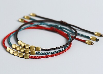#ad Multicolor Thread Charm Rope Bracelet Cubic Zircon Charms Bangles Bracelet 1pcs