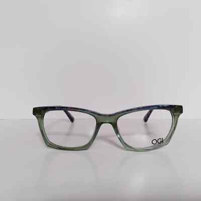 #ad Womens OGI Cactus Green Designer Cat Eyeglasses Frames And Case 51 17 140