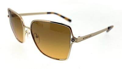 #ad Michael Kors 0MK1087 101418 Shiny Light Gold Square Sunglasses