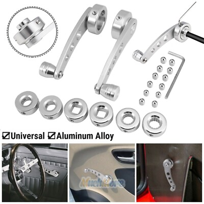 #ad Chrome Aluminum Billet Car Window Hand Crank Handle for Ford VW GM Jeep Camaro