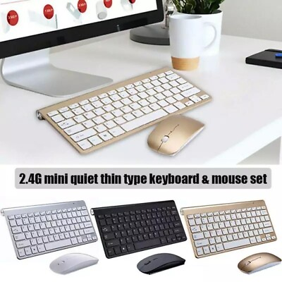 #ad Mini Wireless Keyboard And Mouse Set Waterproof 2.4G For Mac Apple PC Computer