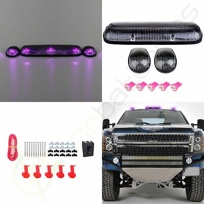 #ad 3X Clear Cab Marker lights car cover 12V 3528 LED lamps for 02 07 Chevy GMC