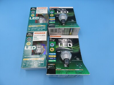 #ad $90 Lot of 4 Sylvania 8 Watt 12v Soft White Ultra Indoor LED Flood Bulb MR16 $89.85