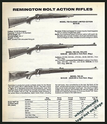 #ad 1991 REMINGTON Model 700 Classic Limited Edition ADL Deluxe AS Rifle AD