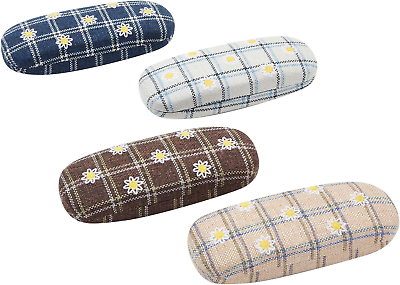 #ad Hard Shell Sunglasses Case for Women Eyeglass and Eyewear Holders in 4 Plaid D