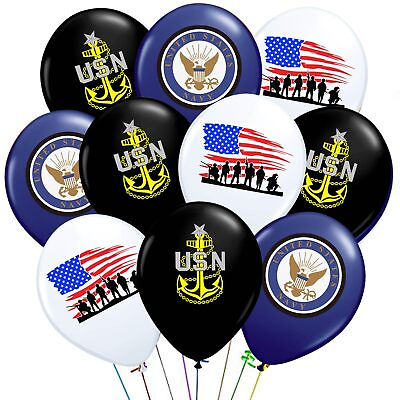 #ad United States Navy Balloon Pack of 30 USN Party Balloons for Navy Going Away...