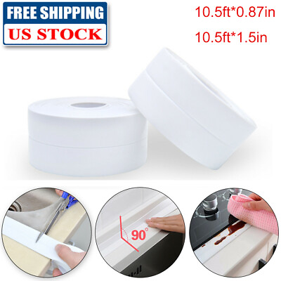#ad Waterproof Caulk Sealing Strip PVC Self Adhesive Kitchen Wall Sink Bathroom Tape