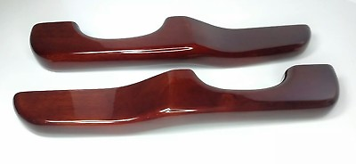 #ad Pair Hand Crafted Wood Armrests Reversed Style Set for 1987 2001 Peterbilt