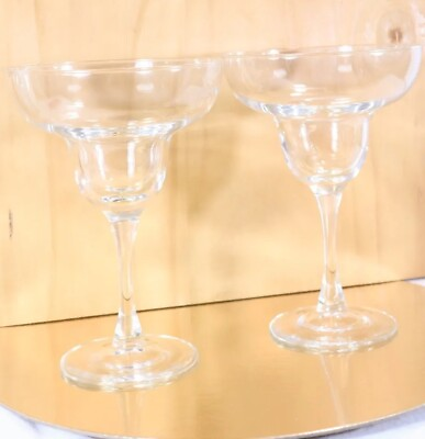 #ad Libbey Margarita Glasses 2 VTG Citation Gourmet 9 Ounces Clear Wine Martini Set