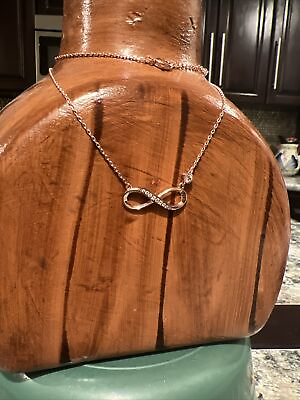 #ad Rose Gold Stainless Steel Infinity Pendant Necklace 16 18quot; Chain Women